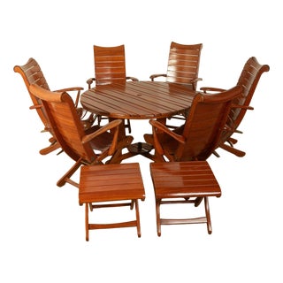 Garden Furniture Set by Triconfort, 1980s, Set of 9 For Sale