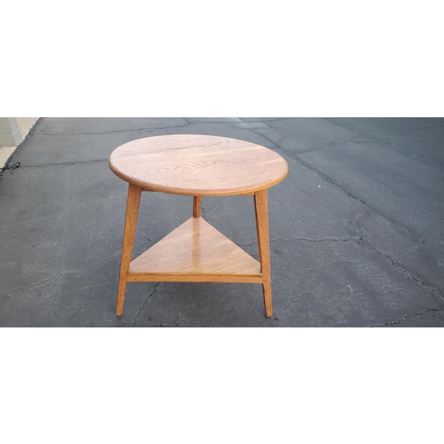 1960s 1960s Danish Modern Style Side Table 3 Legs Round Top For Sale - Image 5 of 10