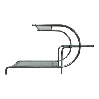 Art Deco Machine Age Chrome Tubular Support Etagere Attributed to Emile Guyot for Thonet For Sale