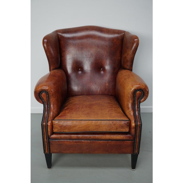 1970s Vintage Dutch Club Chair in Cognac Leather, 1970s For Sale - Image 5 of 18