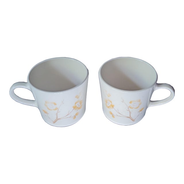 1980s Corelle Corning Ware Cherry Blossom Mugs For Sale