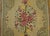 American 1930s Beige Floral Medallion Hank Knotted Pile Antique American Hooked Rug 3'0" X 5'1" Wool Carpet For Sale - Image 3 of 4