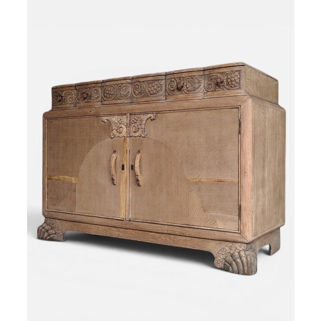 Art Deco 1920's Art Deco Architectural Carved Statement Storage For Sale - Image 3 of 10