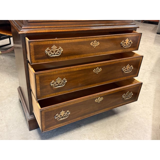 Drexel Heritage 18th Century Collection Highboy Chest of Drawers, Vintage For Sale In San Francisco - Image 6 of 12