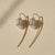 Silver, Gold Lily Flower Earrings With Rock Crystal Briolettes, Pair For Sale - Image 4 of 8