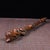 Vintage Chinese Huali Rosewood Back Scratcher | Carved Monkey & Peach Motif For Sale - Image 4 of 8