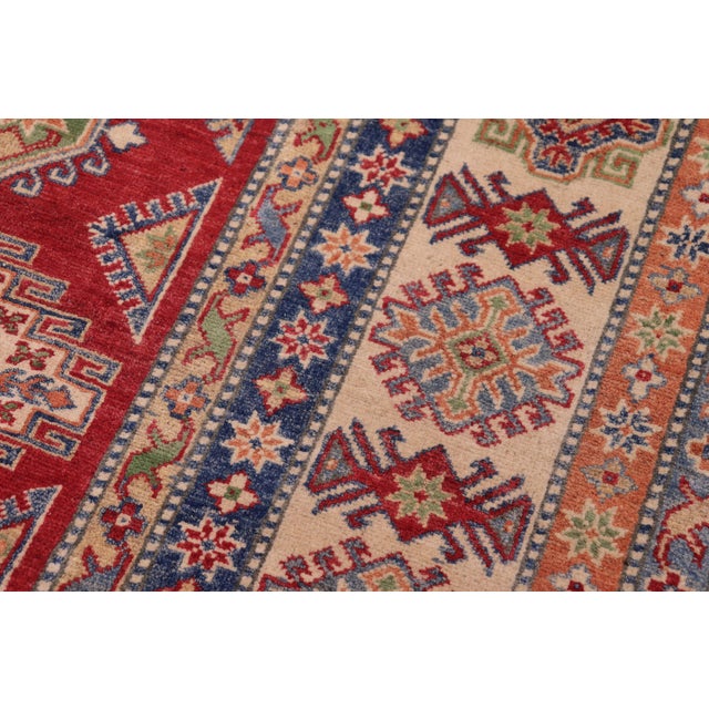 Southwestern Kazak Red/Beige Wool Rug - 9'0''x11'6'' For Sale In New York - Image 6 of 10