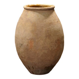 Early 19th Century French Provincial Terracotta Olive Jar From Provence For Sale
