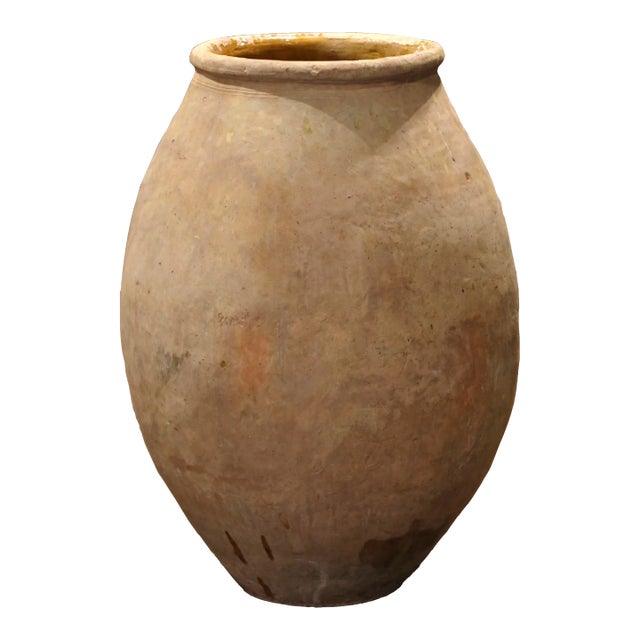 Early 19th Century French Provincial Terracotta Olive Jar From Provence For Sale