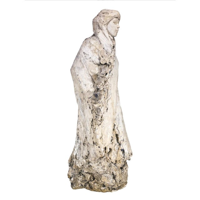 Abstract Vintage Woman Plaster Sculpture For Sale - Image 3 of 7