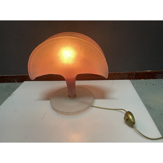 1980s Pink Murano Glass Table Lamp, 1980s For Sale - Image 5 of 13