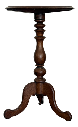 Antique English Mahogany Tripod Table, Victorian Occasional / Lamp Table, 19th Century
