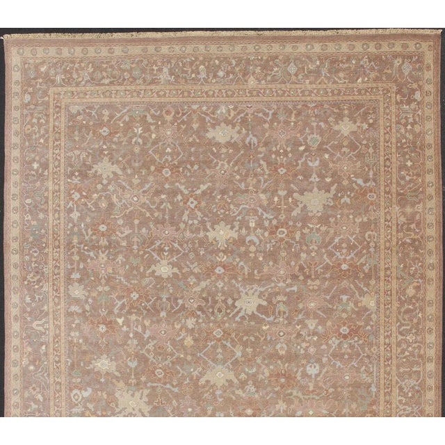 Large Keivan Woven Arts All-Over Design Hand-Knotted Wool Fine Amritsar Rug Modern Indian All-Over Hand-Knotted rug in...