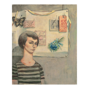 'Blue Eyed Girl' by Robert Childers, 1954, Pennsylvania Academy of Fine Art, Philadelphia Museum, Pennsylvania Artist, Trompe l'Oeil