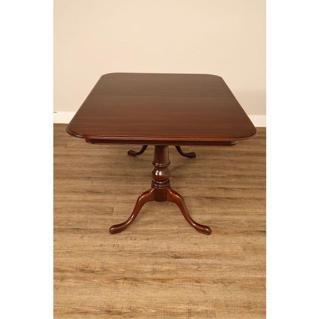 Ethan Allen Georgian Court Queen Anne Style Double Pedestal Cherry Dining Table For Sale - Image 12 of 18