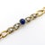 Late 19th Century Victorian 14k Gold Curb Link Bracelet With No-Heat Sugarloaf Sapphire and Old Mine Cut Diamonds For Sale In Los Angeles - Image 6 of 10