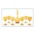 Early 20th Century Louis Comfort Tiffany Favrile Glass Decanter and Cordial set, Louis Comfort Tiffany - 7 pcs For Sale
