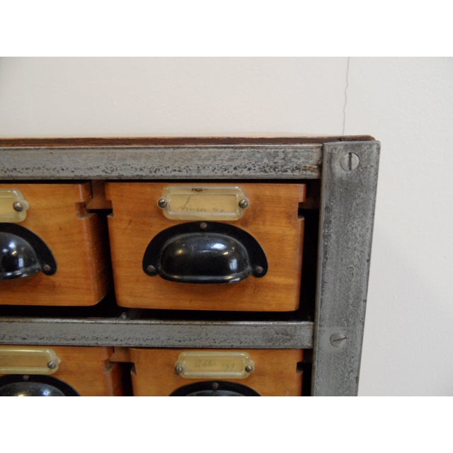 1950s Vintage Dutch Watchmaker's Filing Cabinet with Drawers, 1950s For Sale - Image 5 of 13