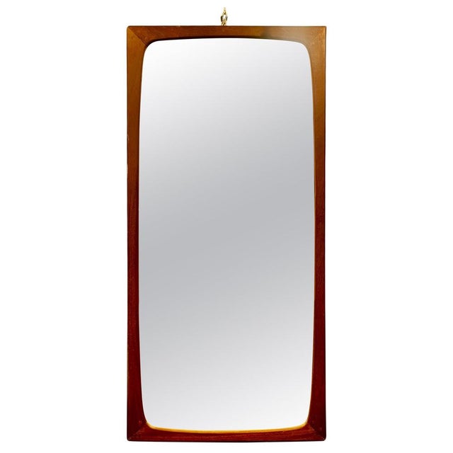 Wood Italian Mirror by Isa Bergamo, 1960s For Sale - Image 7 of 7