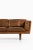 Sofa in Rosewood and Brown Leather attributed to Illum Wikkelsø, 1960s For Sale - Image 4 of 8