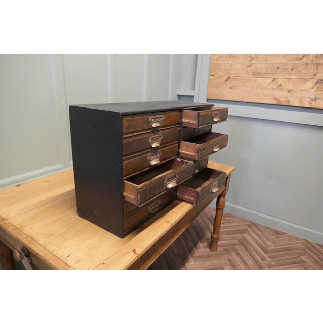 Collector's Filing Cabinet with 12 Drawers, 1900s For Sale - Image 6 of 8