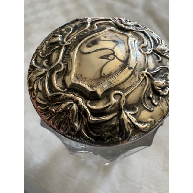 Late 19th Century Sterling Silver Topped Powder Jar For Sale - Image 10 of 11