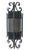 Mid 20th Century Spanish Revival Curly Iron Lantern with Smokey Gray Glass Panels For Sale - Image 4 of 8