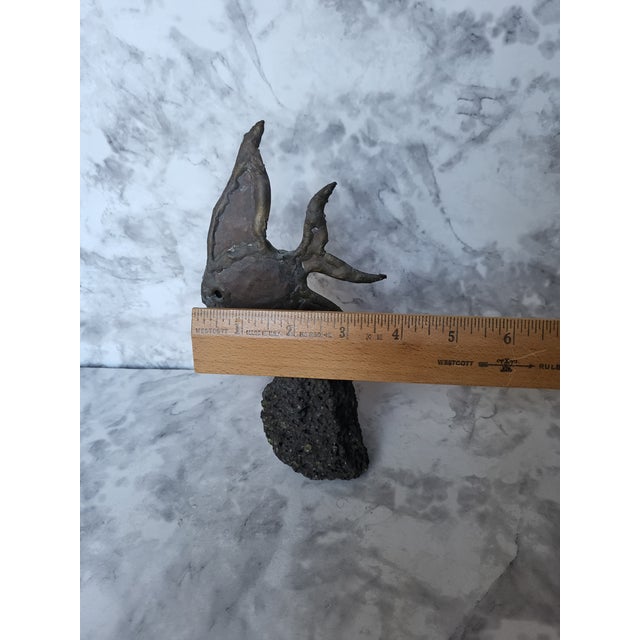 Mid-Century Modern 1960s Bronze Fish Sculpture For Sale - Image 11 of 12