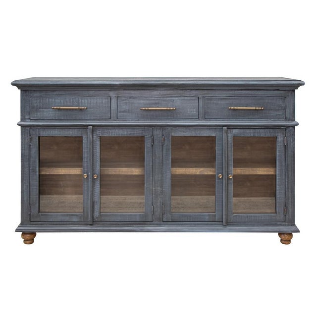 Flora Rustic Modern Solid Wood Sideboard Console For Sale - Image 4 of 7