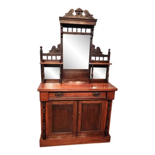 Antique English Edwardian Chiffonier Sideboard, Circa 1900's For Sale