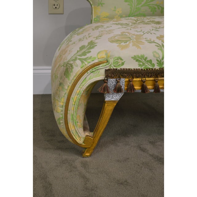 Silver French Louis XV Style Vintage Silver Gilt Recaimer's Small Chaise Lounges - a Pair For Sale - Image 8 of 12