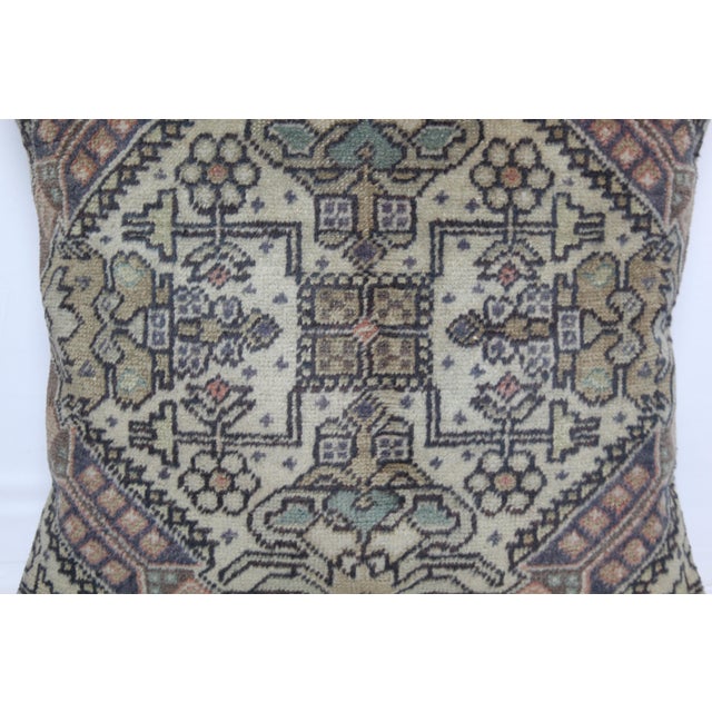 Mid 20th Century Vintage Authentic Rug Pillow Cover -20'' X 20'' For Sale - Image 5 of 10
