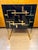 Wooden Bedside Tables in Black Glass with Brass Inlay from Justfurnituress SRL, Set of 2 For Sale - Image 4 of 8