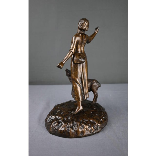 E. Watrin, Sculpture The Elevation of Joan of Arc, 1890s, Bronze For Sale - Image 13 of 18