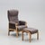 Textile Set of Lounge Chair with Ottoman by Hjort Knudsen, 1980s For Sale - Image 7 of 7