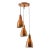 1950s Bent Karlby 3-Shade Chandelier in Copper for Lyfa For Sale