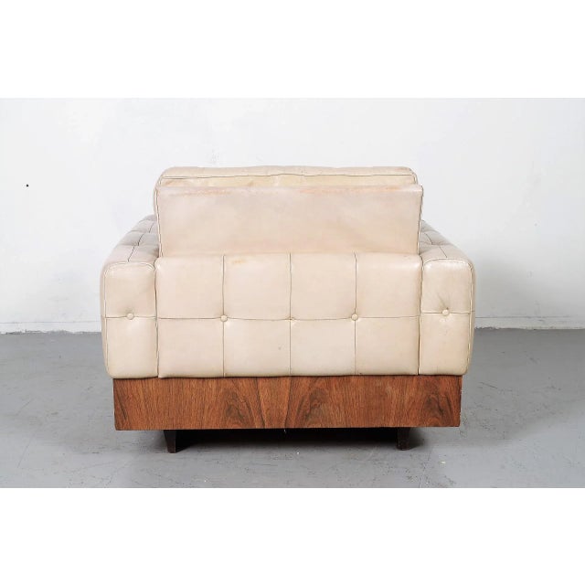 Wood Vintage Rosewood & Leather Club Chair For Sale - Image 7 of 15