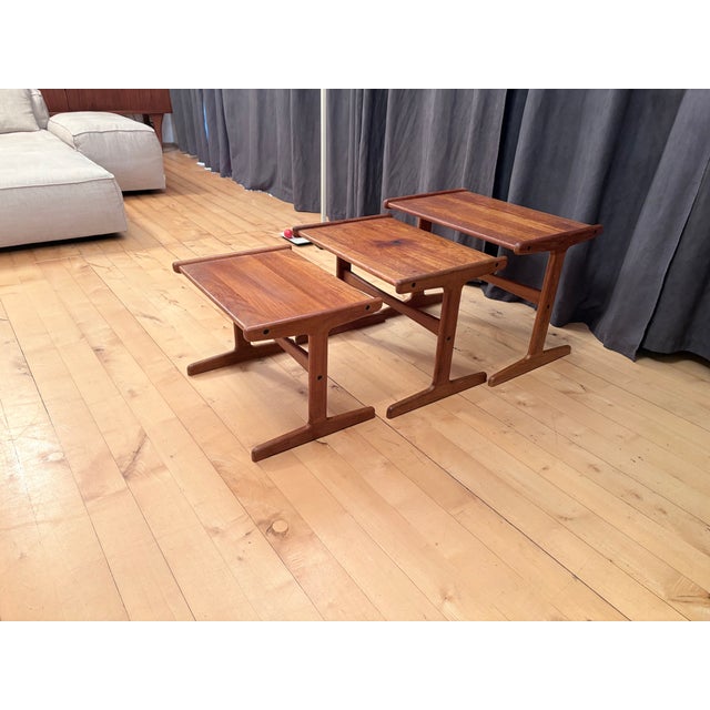 1960s Teak Tables, Denmark, 1960s, Set of 3 For Sale - Image 5 of 13