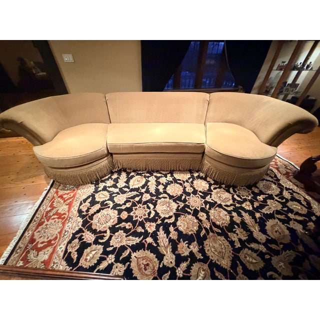 Transitional Taylor King Sectional Sofa With Contrasting Back and Throw Pillows For Sale - Image 16 of 16