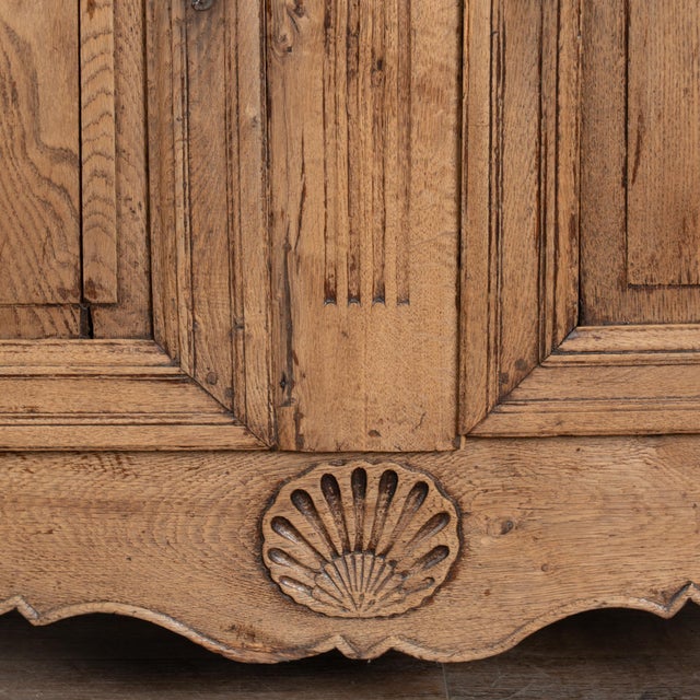 Early 19th Century Tall French Bleached Oak Sideboard Buffet For Sale - Image 13 of 16