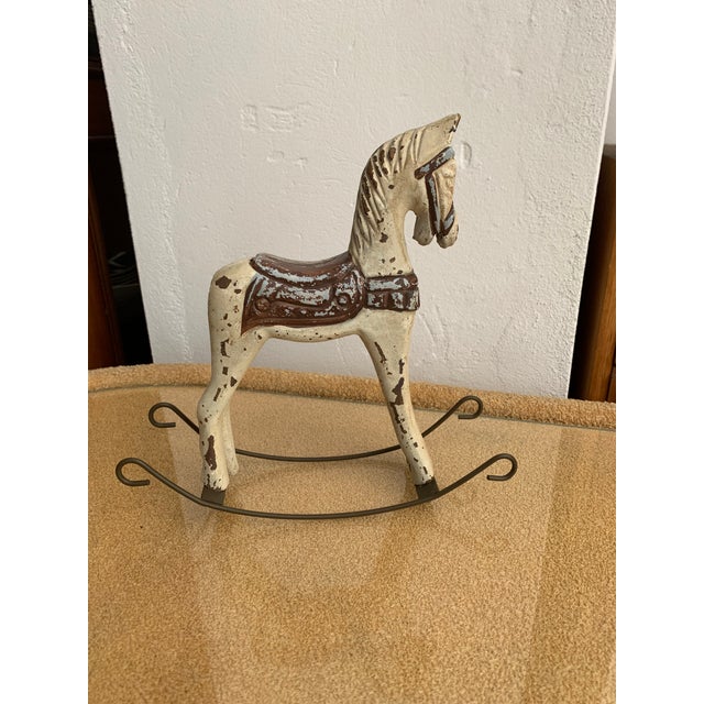 Ivory Wicker Toy Horse For Sale - Image 4 of 5