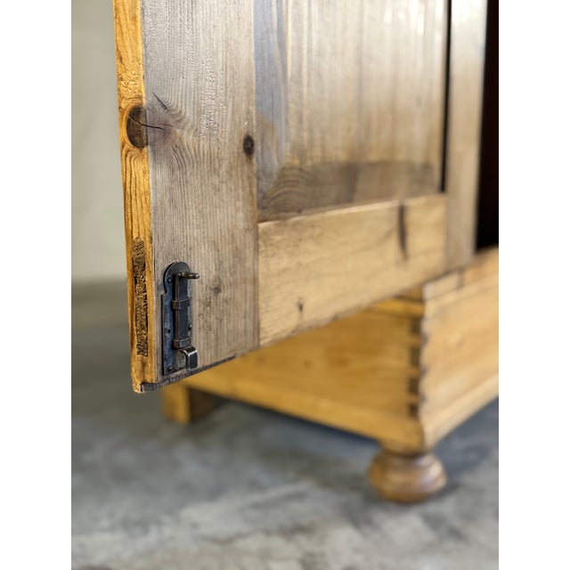Wood Dutch Knockdown Pine Wardrobe | Circa 1880 For Sale - Image 7 of 18