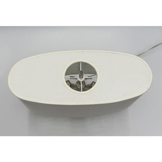Visual Comfort Thomas O’Brien "Casper" Crystal Glass & Nickel Desk Lamp For Sale In Los Angeles - Image 6 of 13