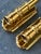 Vintage Regency Polished Brass Hurricane Candle Sconces For Sale - Image 4 of 7