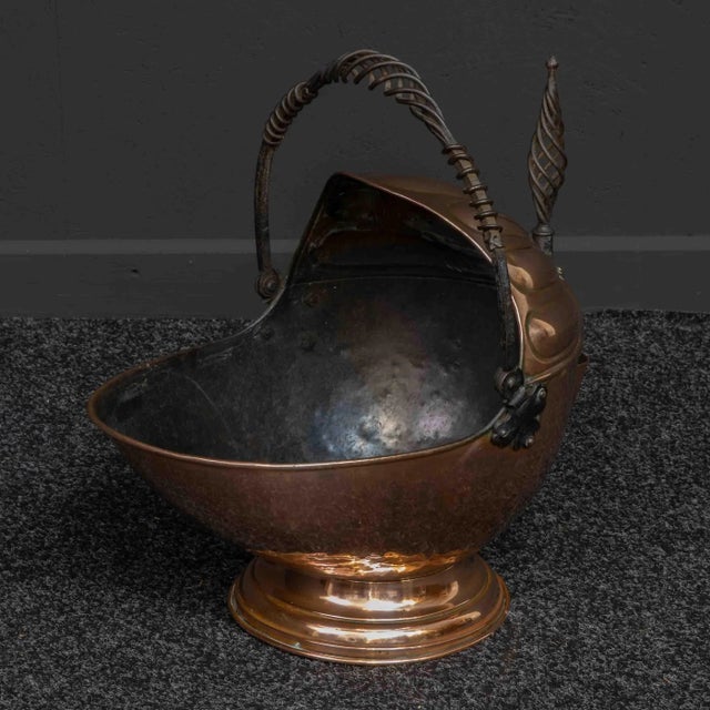 Antique Victorian Copper Helmet Coal Bucket For Sale - Image 13 of 15