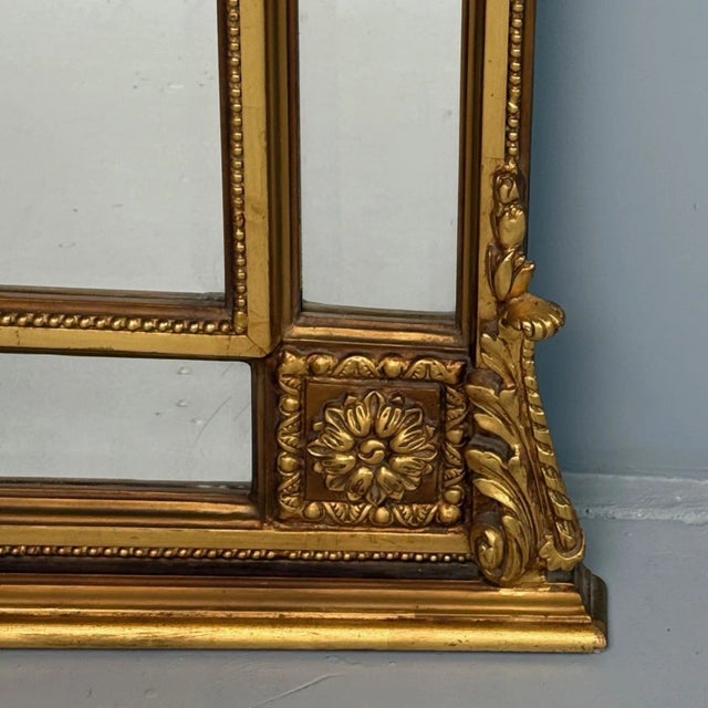 Louis XVI Style, Large Wall or Floor Mirrors, Giltwood, Gesso, Europe, 19th C. For Sale - Image 11 of 12