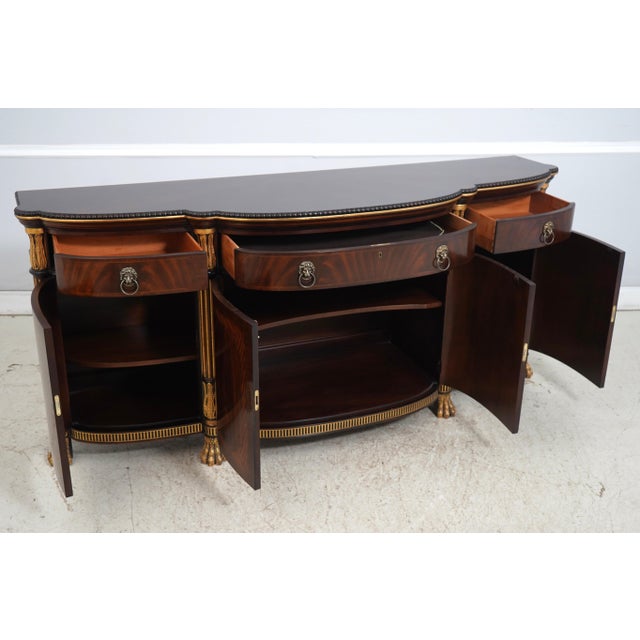 Traditional Ej Victor Mahogany Sideboard W. Lion Head Pulls For Sale - Image 3 of 18