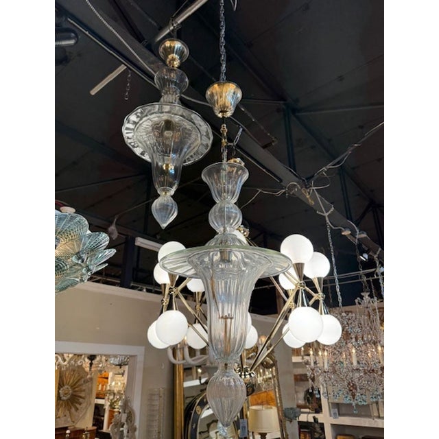 Murano Glass Bell Shaped Lanterns For Sale - Image 4 of 5