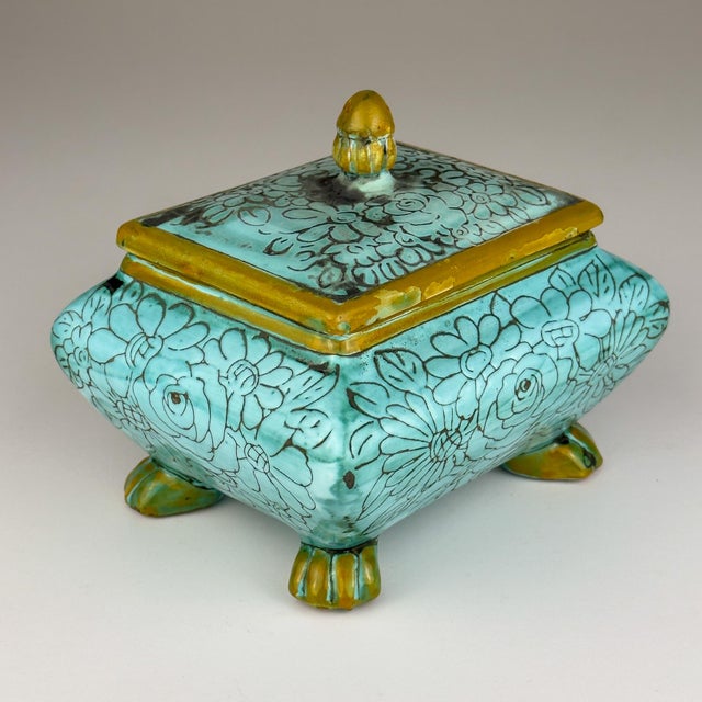 Vintage Ceramic Jewelry Box by Maioliche d'Arte Cordivani for Ascoli Piceno, Italy, 1970s For Sale - Image 17 of 18