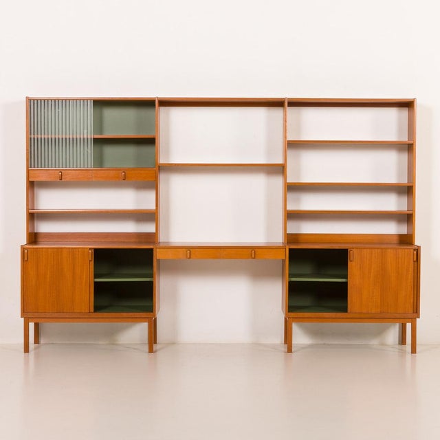 Free-Standing Wall Unit with Desk by Bertil Fridhagen for Bodafors, Sweden, 1960s For Sale - Image 6 of 18